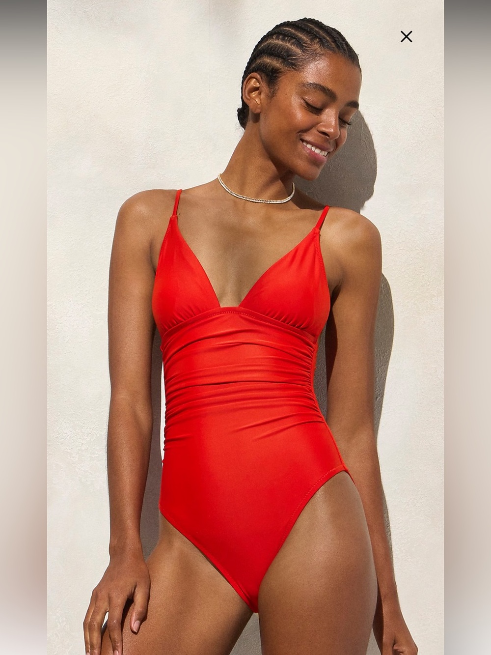 J. Crew Long-torso ruched plunge one-piece size 22 NWT - Picture 2 of 8